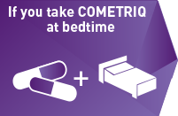 If you take COMETRIQ at bedtime